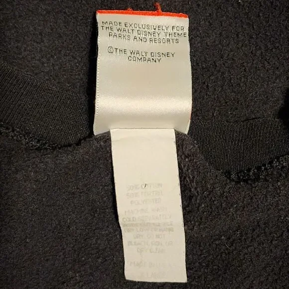 Rare Vintage Disney Mickey Inc Made in USA Graphic Sweatshirt XL Black 1996-1999 - Picture 8 of 9